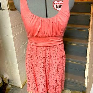 Lace Texture Peach Dress